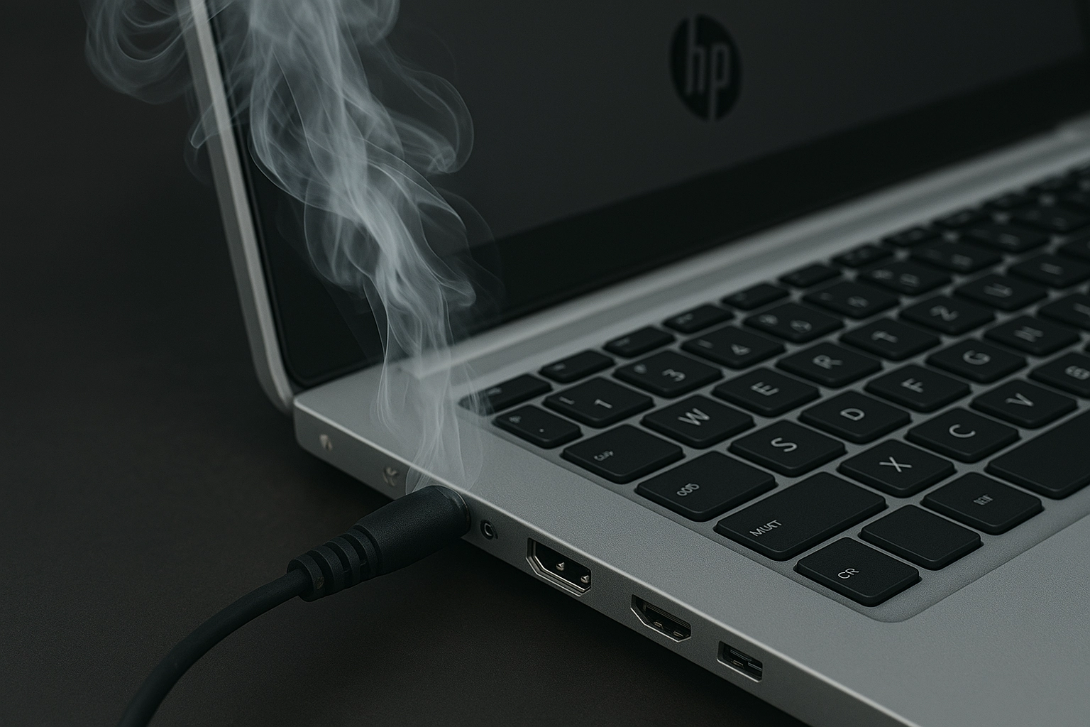 The wrong charger can casue your laptop to go up in smoke - Blog from Cranfield IT Solutions
